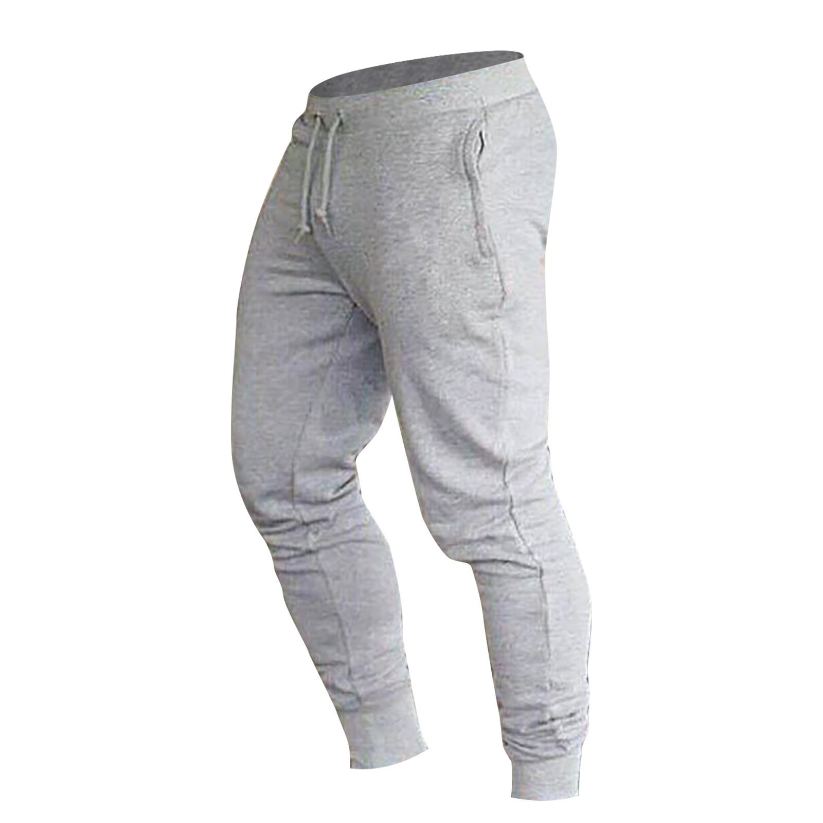 thumbnail image 4 of Pantalones con cordones de otoño-invierno para hombre: pantalones deportivos de alta gama, poliéster, color liso, corte holgado, aptos para correr y para uso informal., 4 of 4